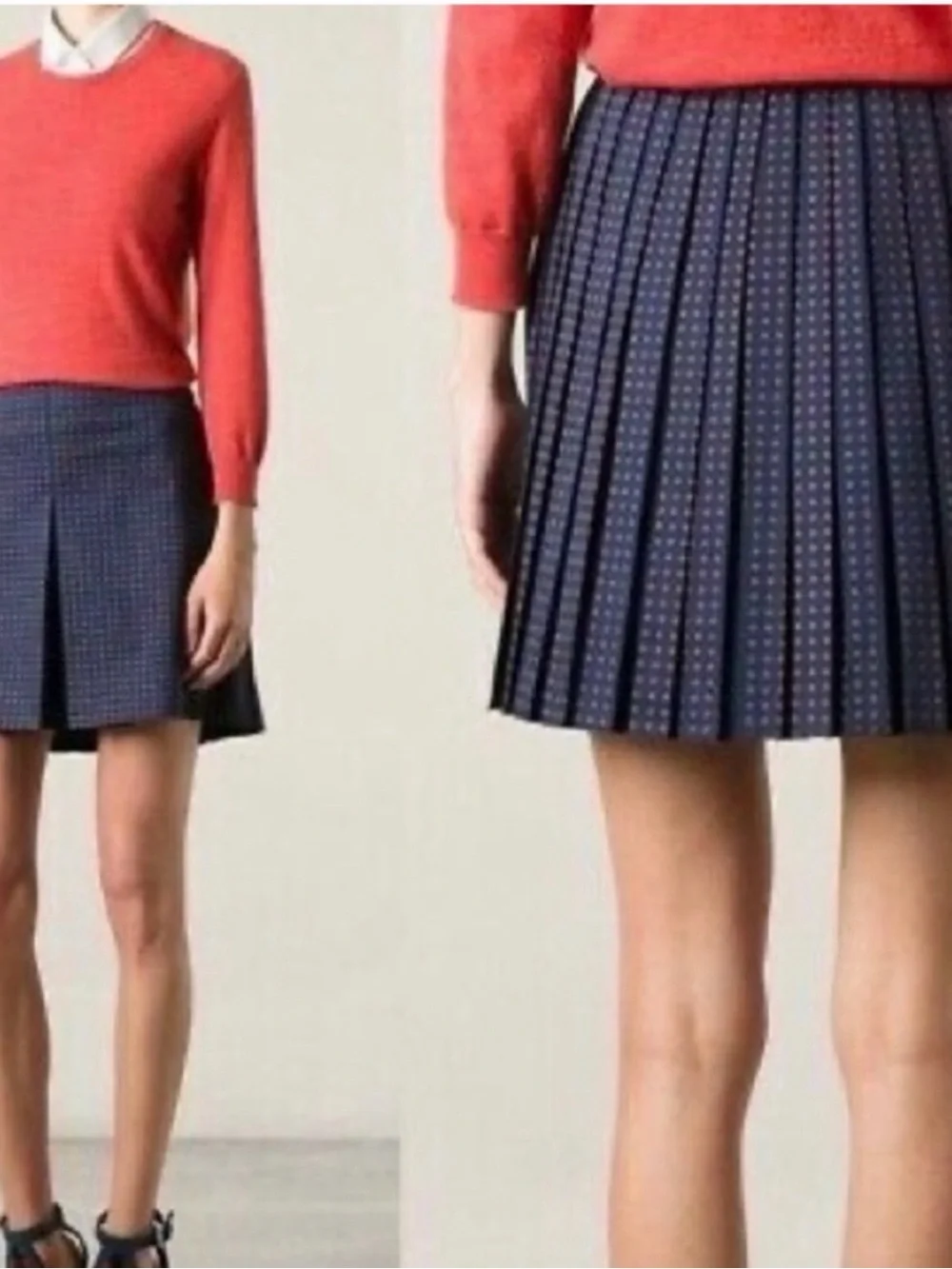 Tory Burch pleated navy